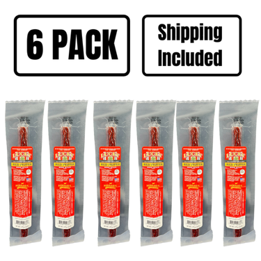 Red Pepper Beef Stick | 1.25 oz. | Perfectly Cooked Hot, Sweet, & Premium All Natural Beef | Spice Lovers | Spicy Snack | All Natural | Nebraska Beef | Expertly Cooked & Seasoned | Lean, Tender Beef | 6 Pack | Shipping Included